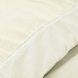 Velvet Duvet Cover Set Solid | Cream | Single - 140cm (W) x 220cm (L) - The Bedding & Blankets Store