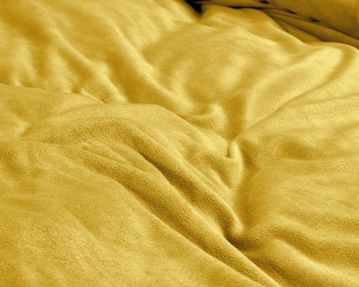 Velvet Duvet Cover Set Solid | Gold | Single - 140cm (W) x 220cm (L) - The Bedding & Blankets Store