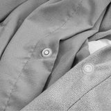 Velvet Duvet Cover Set Solid | Grey | Single - 140cm (W) x 220cm (L) - The Bedding & Blankets Store