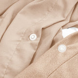 Velvet Duvet Cover Set Solid | Nude | Single - 140cm (W) x 220cm (L) - The Bedding & Blankets Store