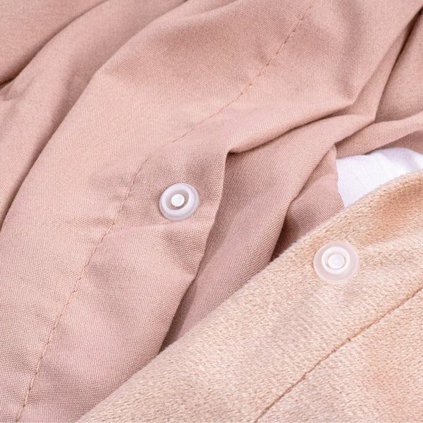Velvet Duvet Cover Set Solid | Pink | Single - 140cm (W) x 220cm (L) - The Bedding & Blankets Store