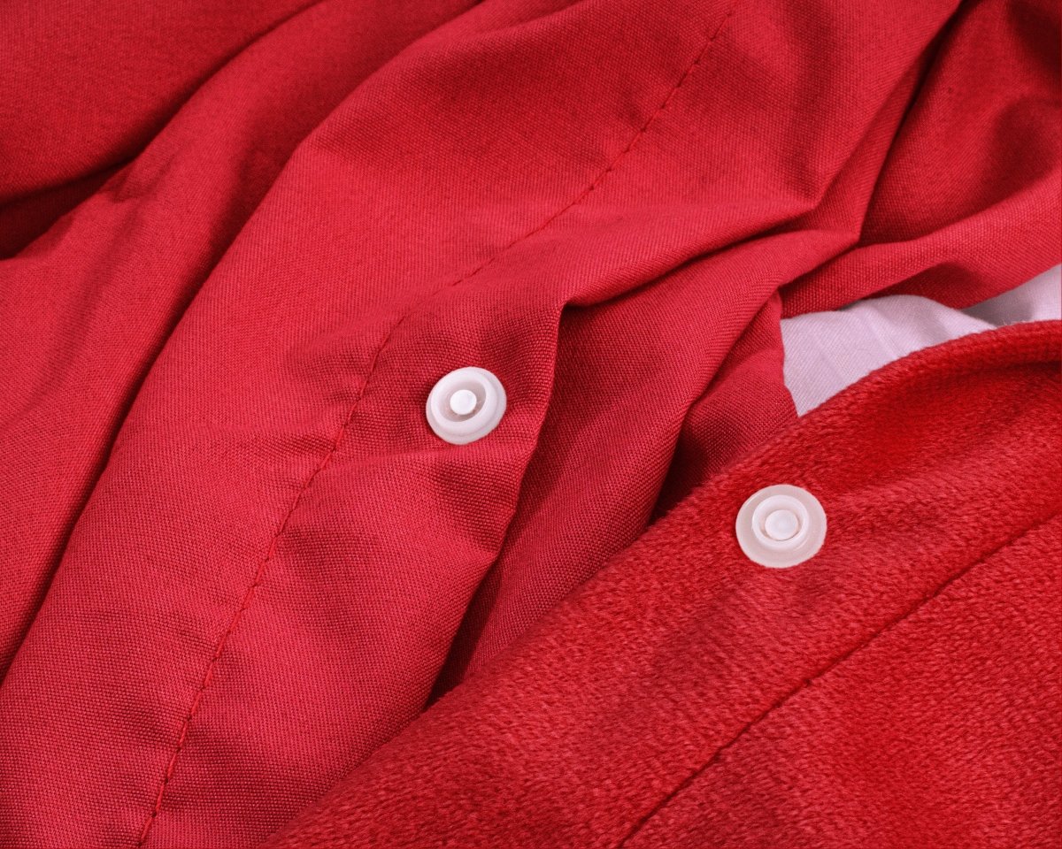 Velvet Duvet Cover Set Solid | Red | Single - 140cm (W) x 220cm (L) - The Bedding & Blankets Store