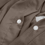 Velvet Duvet Cover Set Solid | Taupe | Single - 140cm (W) x 220cm (L) - The Bedding & Blankets Store