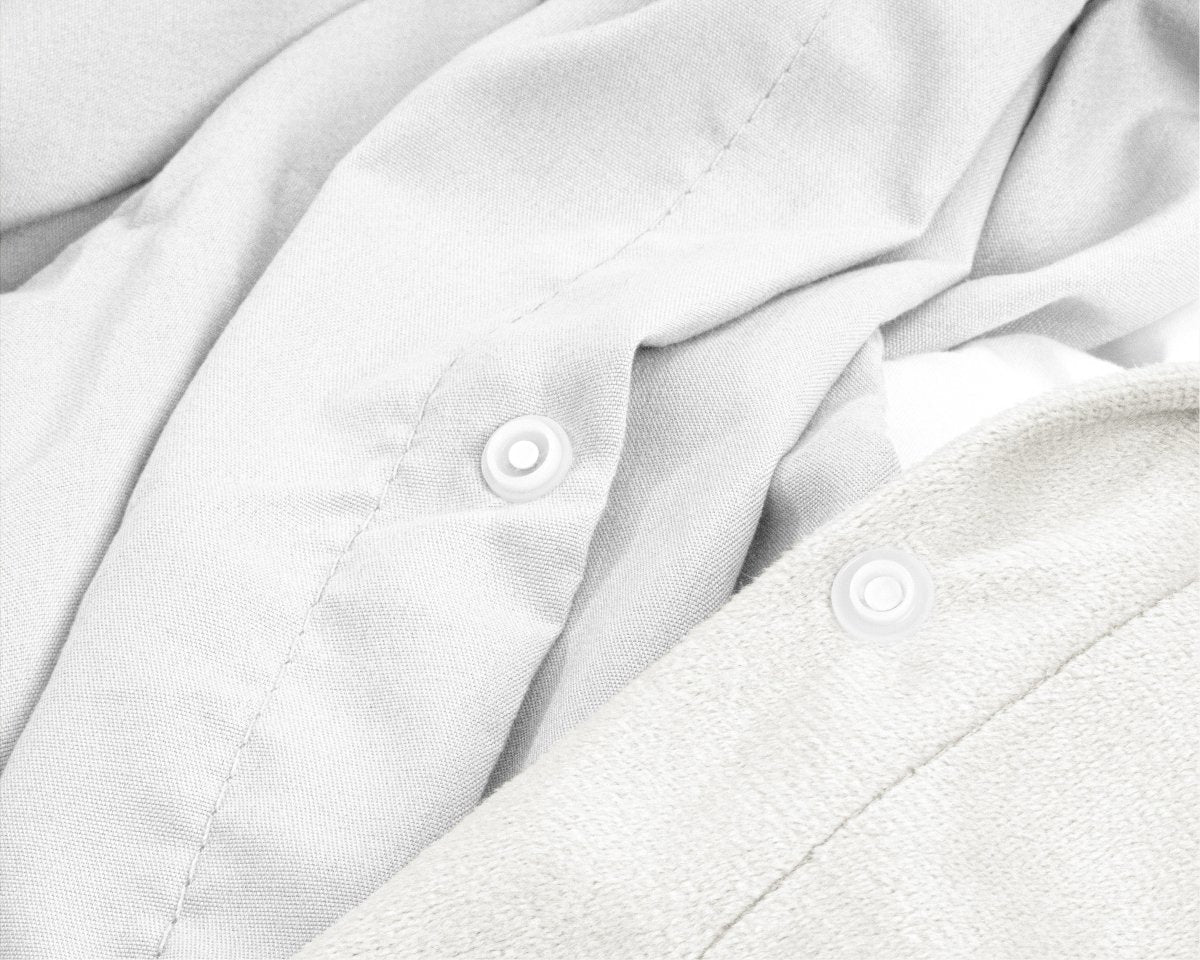 Velvet Duvet Cover Set Solid | White | Single - 140cm (W) x 220cm (L) - The Bedding & Blankets Store