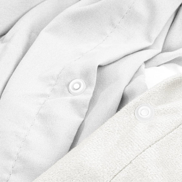 Velvet Duvet Cover Set Solid | White | Single - 140cm (W) x 220cm (L) - The Bedding & Blankets Store