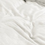 Velvet Duvet Cover Set Solid | White | Single - 140cm (W) x 220cm (L) - The Bedding & Blankets Store