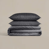 Velvet Duvet Cover Set Velvet Cartier | Anthracite | Double - 200cm (W) x 220cm (L) - The Bedding & Blankets Store