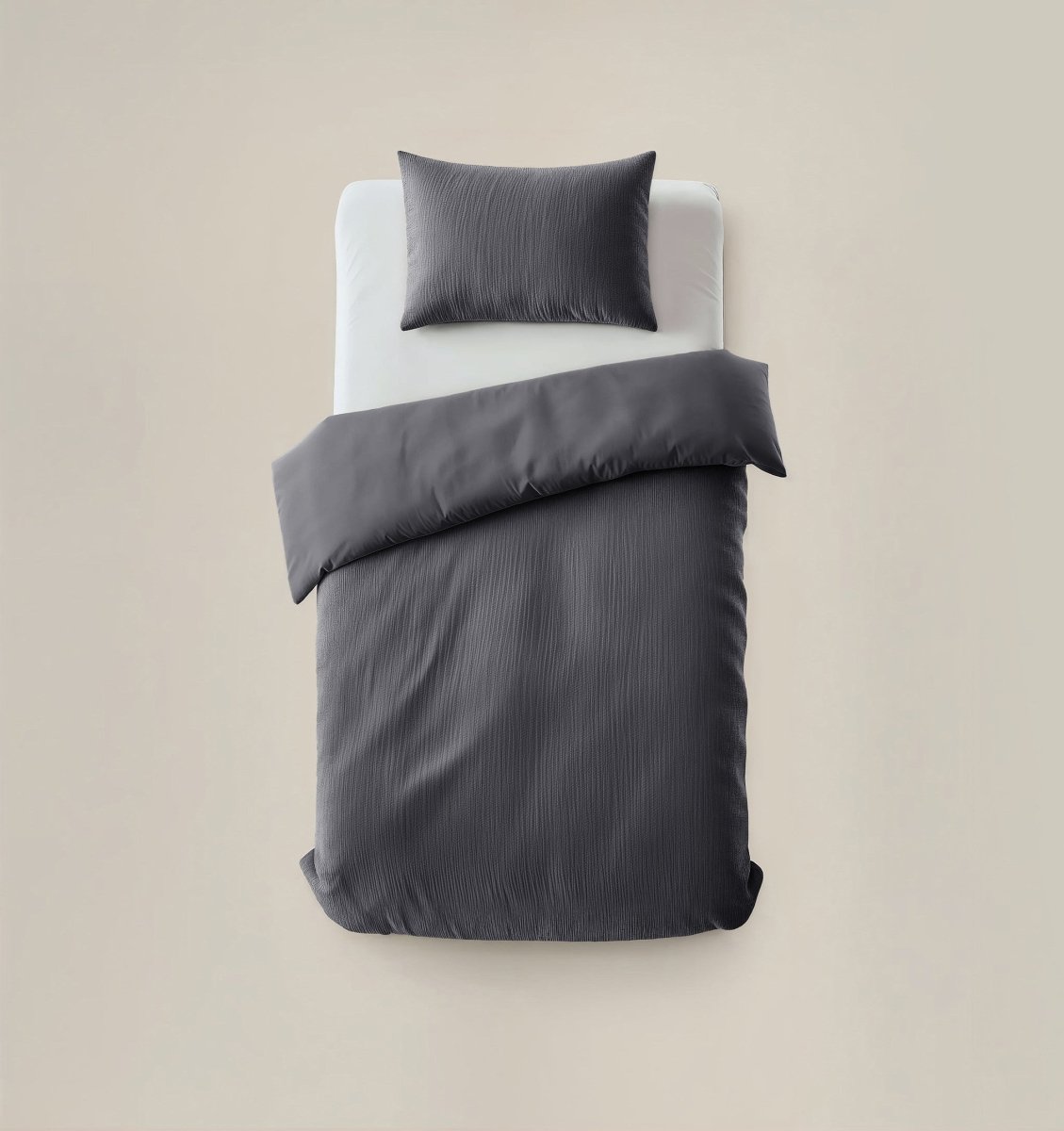 Velvet Duvet Cover Set Velvet Cartier | Anthracite | Double - 200cm (W) x 220cm (L) - The Bedding & Blankets Store
