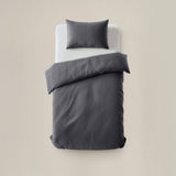 Velvet Duvet Cover Set Velvet Cartier | Anthracite | Double - 200cm (W) x 220cm (L) - The Bedding & Blankets Store