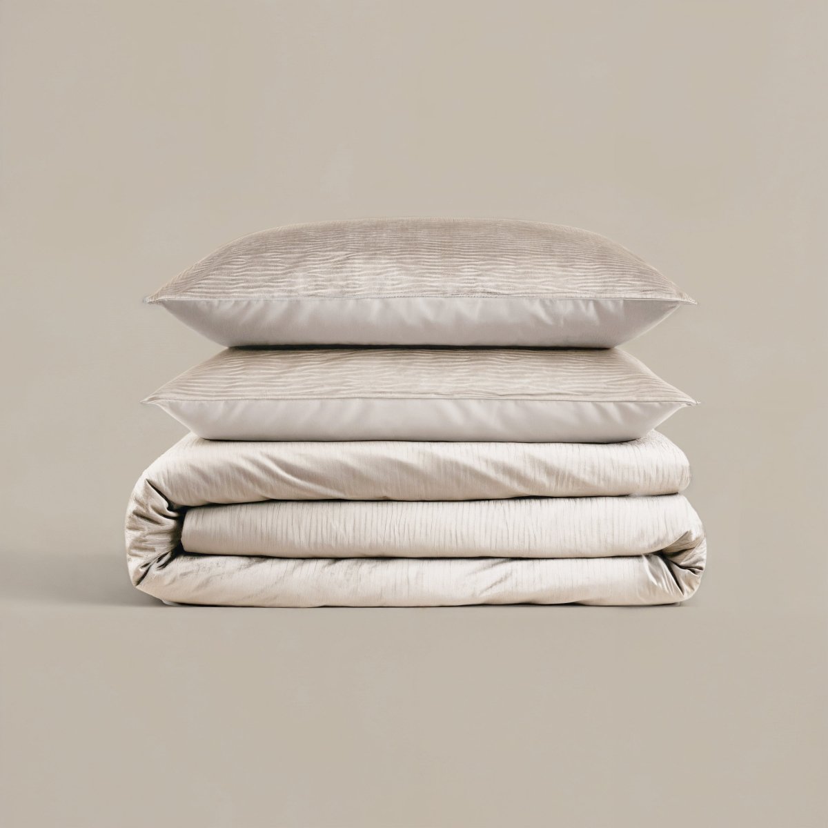 Velvet Duvet Cover Set Velvet Cartier | Cream | Double - 200cm (W) x 220cm (L) - The Bedding & Blankets Store
