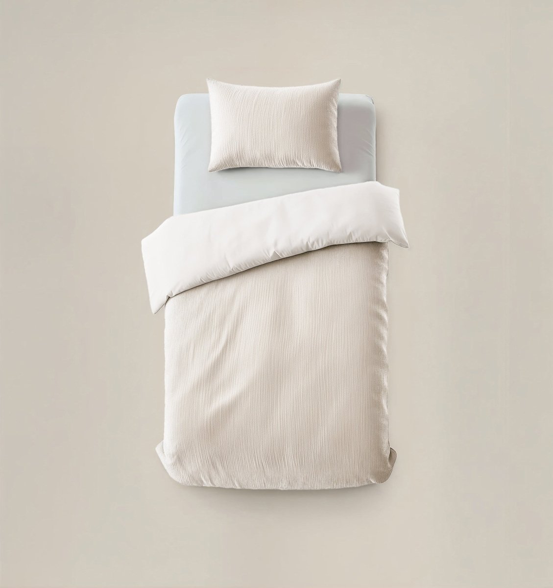 Velvet Duvet Cover Set Velvet Cartier | Cream | Double - 200cm (W) x 220cm (L) - The Bedding & Blankets Store