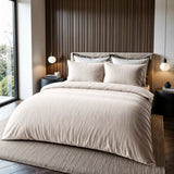 Velvet Duvet Cover Set Velvet Cartier | Cream | Double - 200cm (W) x 220cm (L) - The Bedding & Blankets Store