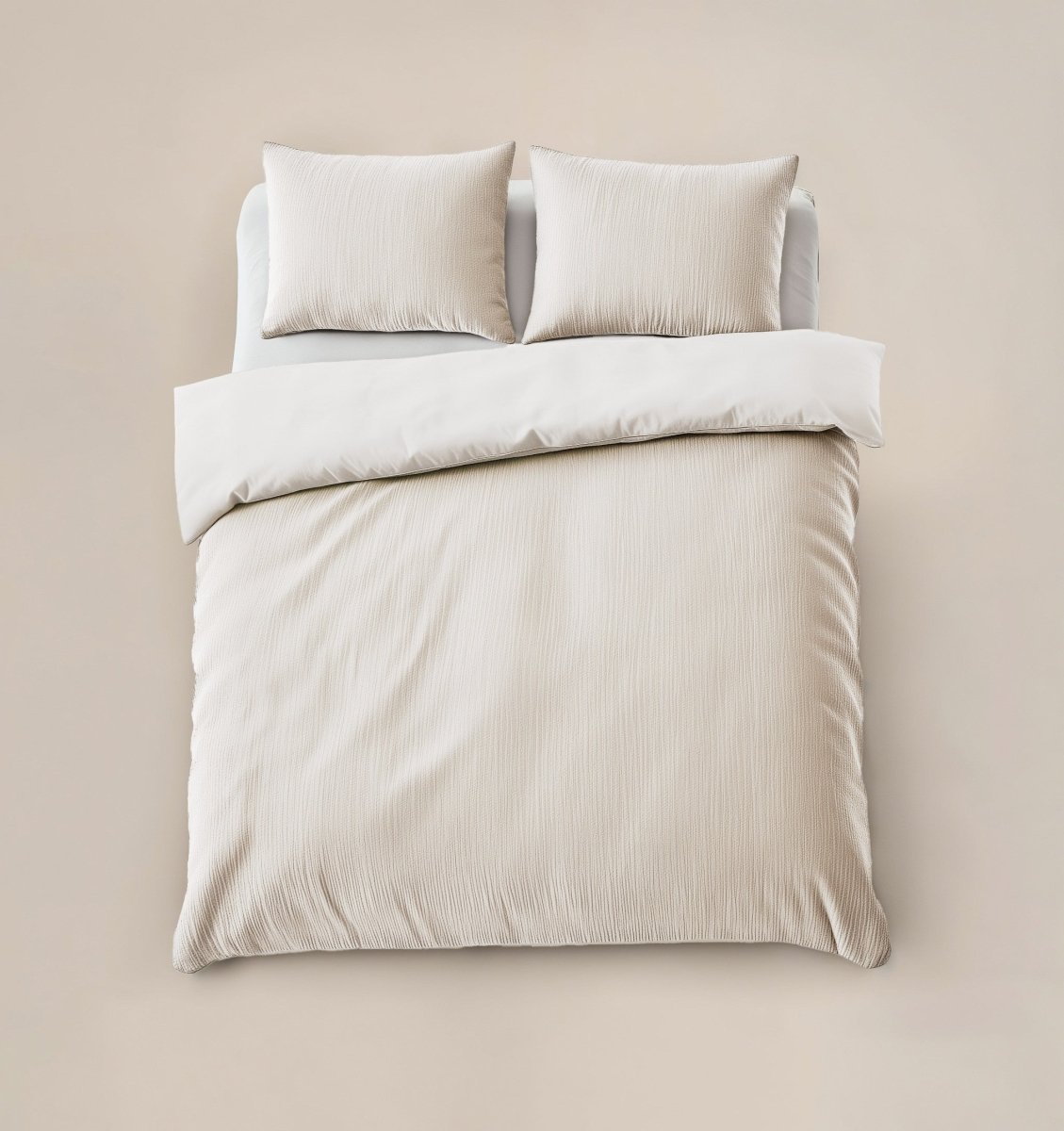 Velvet Duvet Cover Set Velvet Cartier | Cream | Double - 200cm (W) x 220cm (L) - The Bedding & Blankets Store