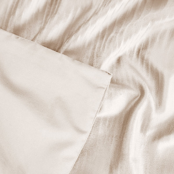 Velvet Duvet Cover Set Velvet Cartier | Cream | Double - 200cm (W) x 220cm (L) - The Bedding & Blankets Store