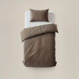 Velvet Duvet Cover Set Velvet Cartier | Taupe | Double - 200cm (W) x 220cm (L) - The Bedding & Blankets Store