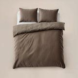 Velvet Duvet Cover Set Velvet Cartier | Taupe | Double - 200cm (W) x 220cm (L) - The Bedding & Blankets Store