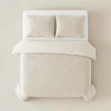 Velvet Duvet Cover Set Velvet Lining | Beige | Double - 200cm (W) x 200/220cm (L) - The Bedding & Blankets Store