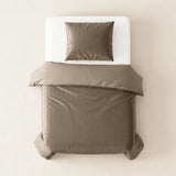 Velvet Duvet Cover Set Velvet Lining | Taupe | Double - 200cm (W) x 200/220cm (L) - The Bedding & Blankets Store