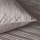 Velvet Duvet Cover Set Velvet Lining | Taupe/Grey | Double - 200cm (W) x 200/220cm (L) - The Bedding & Blankets Store