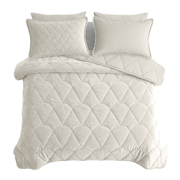 Velvet Lazy Duvet Velvet | Beige | King - 240cm (W) x 200cm (L) - The Bedding & Blankets Store
