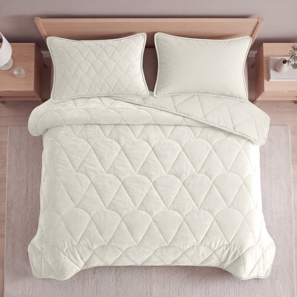 Velvet Lazy Duvet Velvet | Beige | King - 240cm (W) x 200cm (L) - The Bedding & Blankets Store