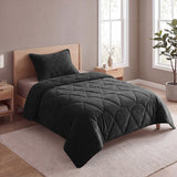 Velvet Lazy Duvet Velvet | Black | King - 240cm (W) x 200cm (L) - The Bedding & Blankets Store