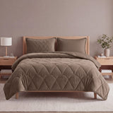 Velvet Lazy Duvet Velvet | Taupe/Brown | King - 240cm (W) x 200cm (L) - The Bedding & Blankets Store