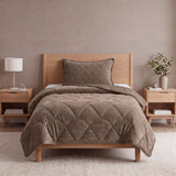 Velvet Lazy Duvet Velvet | Taupe/Brown | King - 240cm (W) x 200cm (L) - The Bedding & Blankets Store