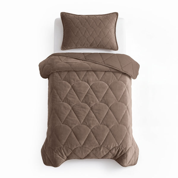 Velvet Lazy Duvet Velvet | Taupe/Brown | King - 240cm (W) x 200cm (L) - The Bedding & Blankets Store