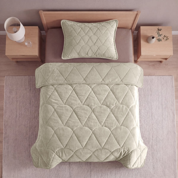 Velvet Lazy Duvet Velvet | Taupe/Grey | King - 240cm (W) x 200cm (L) - The Bedding & Blankets Store