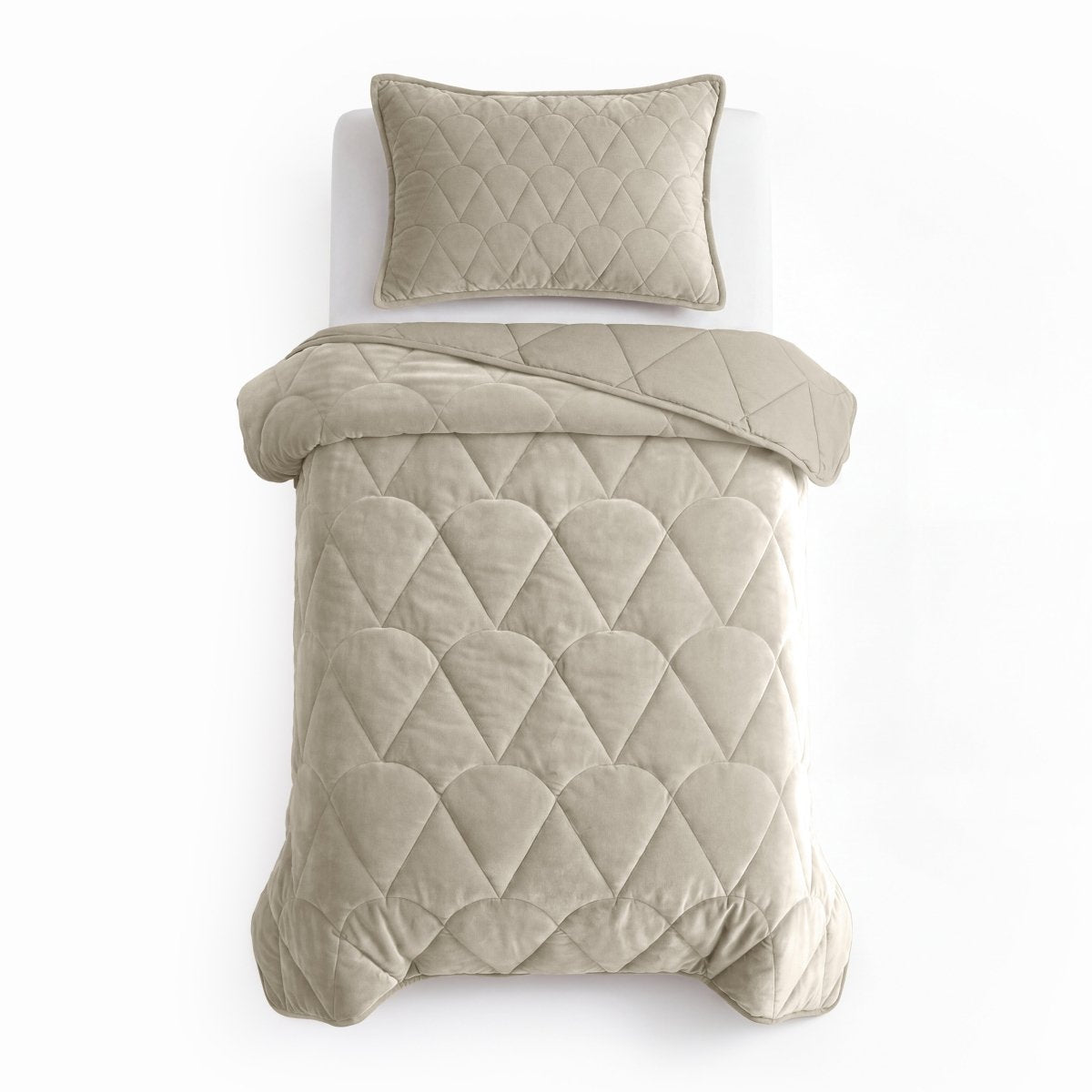 Velvet Lazy Duvet Velvet | Taupe/Grey | King - 240cm (W) x 200cm (L) - The Bedding & Blankets Store