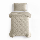Velvet Lazy Duvet Velvet | Taupe/Grey | King - 240cm (W) x 200cm (L) - The Bedding & Blankets Store