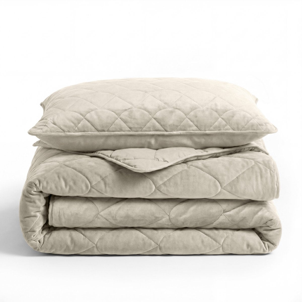 Velvet Lazy Duvet Velvet | Taupe/Grey | King - 240cm (W) x 200cm (L) - The Bedding & Blankets Store