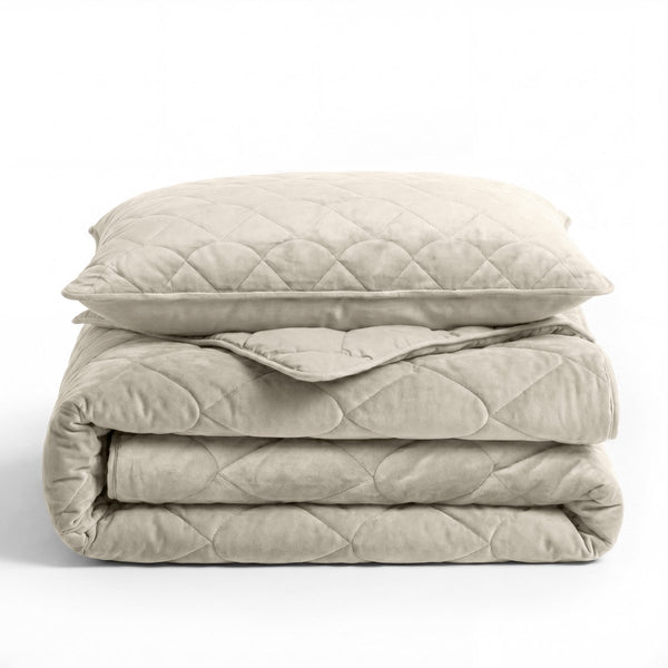 Velvet Lazy Duvet Velvet | Taupe/Grey | King - 240cm (W) x 200cm (L) - The Bedding & Blankets Store