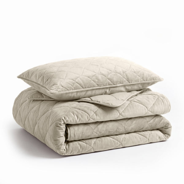 Velvet Lazy Duvet Velvet | Taupe/Grey | King - 240cm (W) x 200cm (L) - The Bedding & Blankets Store