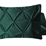 Velvet Pintuck Pillowcase | Green | 60cm x 70cm - The Bedding & Blankets Store