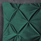 Velvet Pintuck Pillowcase | Green | 60cm x 70cm - The Bedding & Blankets Store