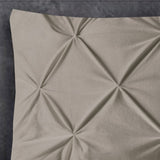 Velvet Pintuck Pillowcase | Sand | 60cm x 70cm - The Bedding & Blankets Store