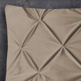 Velvet Pintuck Pillowcase | Taupe | 60cm x 70cm - The Bedding & Blankets Store