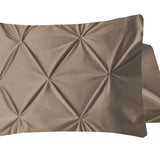 Velvet Pintuck Pillowcase | Taupe | 60cm x 70cm - The Bedding & Blankets Store