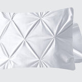 Velvet Pintuck Pillowcase | White | 60cm x 70cm - The Bedding & Blankets Store