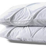 Velvet Pintuck Pillowcase | White | 60cm x 70cm - The Bedding & Blankets Store