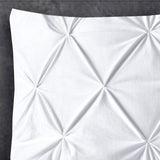 Velvet Pintuck Pillowcase | White | 60cm x 70cm - The Bedding & Blankets Store