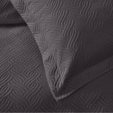 Wave Soft & Elegant Bedspread | Anthracite Grey | 260cm (W) x 250cm (L) - The Bedding & Blankets Store