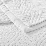 Wave Soft & Elegant Bedspread | White | 260cm (W) x 250cm (L) - The Bedding & Blankets Store