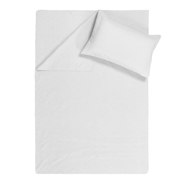 Wave Soft & Elegant Bedspread | White | 260cm (W) x 250cm (L) - The Bedding & Blankets Store