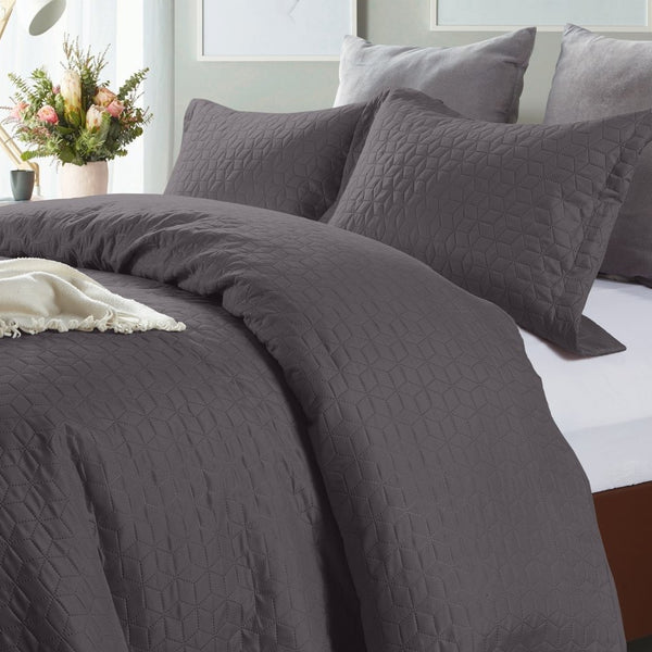 Wayfair Bedspread | Anthracite | 260 x 250cm - The Bedding & Blankets Store