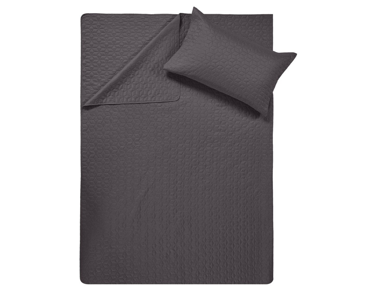 Wayfair Bedspread | Anthracite | 260 x 250cm - The Bedding & Blankets Store