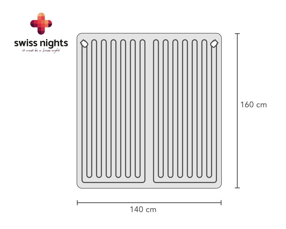 Electric Heated Underblanket With Overheat Protection 2 x 60W | White | Junior / Cot Bed - 140cm (W) x 150cm (L) - The Bedding & Blankets Store