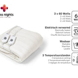 Electric Heated Underblanket With Overheat Protection 2 x 60W | White | Junior / Cot Bed - 140cm (W) x 150cm (L) - The Bedding & Blankets Store
